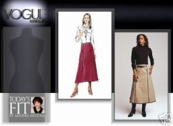 7802 Vogue BETZINA VOGUE A-LINE PANEL SKIRT PATTERN ABC, DEF, GHIJ choice